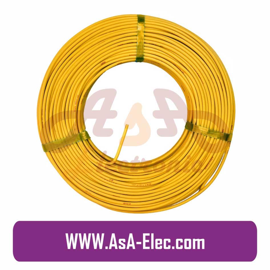 سیم افشان زرد تمام مس 1.00mm